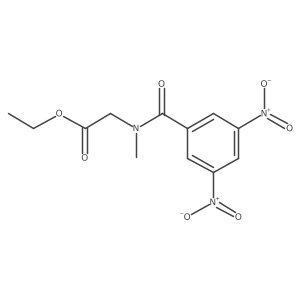 N-(3,5-Dinitrobenzoyl)-N-methylglycine ethyl ester结构式