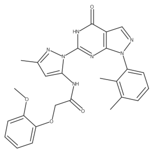 N-(1-(1-(2,3-dimethylphenyl)-4-oxo-4,5-dihydro-1H-pyrazolo[3,4-d]pyrimidin-6-yl)-3-methyl-1H-pyrazol-5-yl)-2-(2-methoxyphenoxy)acetamide Structure