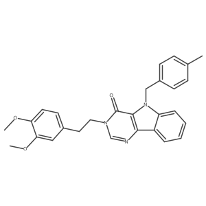 3-(3,4-dimethoxyphenethyl)-5-(4-methylbenzyl)-3H-pyrimido[5,4-b]indol-4(5H)-one结构式