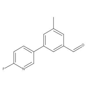 3-(6-Fluoropyridin-3-yl)-5-methylbenzaldehyde结构式