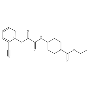 Ethyl 4-(2-((2-cyanophenyl)amino)-2-oxoacetamido)piperidine-1-carboxylate Structure