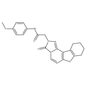 N-(4-methoxyphenyl)-2-{5-oxo-10-thia-3,4,6,8-tetraazatetracyclo[7.7.0.0^{2,6}.0^{11,16}]hexadeca-1(9),2,7,11(16)-tetraen-4-yl}acetamide Structure