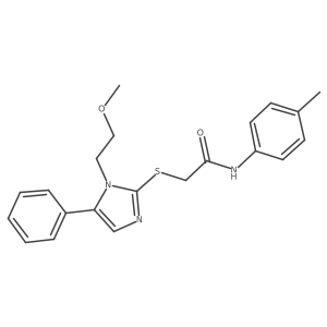2-((1-(2-methoxyethyl)-5-phenyl-1H-imidazol-2-yl)thio)-N-(p-tolyl)acetamide结构式