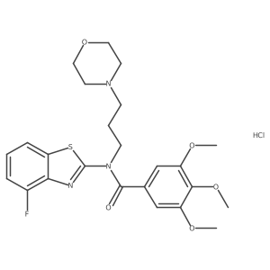 N-(4-fluorobenzo[d]thiazol-2-yl)-3,4,5-trimethoxy-N-(3-morpholinopropyl)benzamide hydrochloride结构式