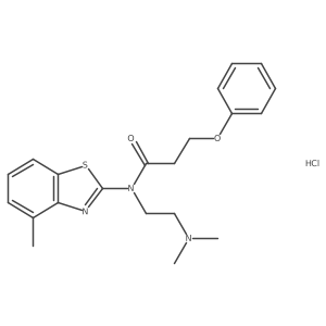 N-(2-(dimethylamino)ethyl)-N-(4-methylbenzo[d]thiazol-2-yl)-3-phenoxypropanamide hydrochloride结构式