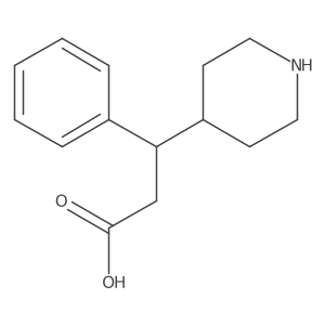 3-Phenyl-3-(piperidin-4-yl)propanoic acid Structure