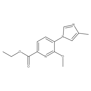 6-Methoxy-5-(4-methyl-1h-imidazol-1-yl)-2-pyridinecarboxylic acid ethyl ester结构式