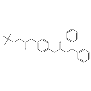 N-(4-(2-oxo-2-((2,2,2-trifluoroethyl)amino)ethyl)phenyl)-3,3-diphenylpropanamide结构式