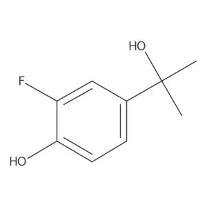 2-Fluoro-4-(2-hydroxypropan-2-yl)phenol结构式