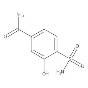 3-Hydroxy-4-sulfamoylbenzamide结构式