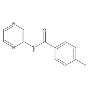 4-iodo-N-(pyrazin-2-yl)benzamide结构式