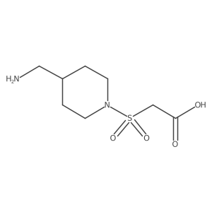 2-{[4-(Aminomethyl)piperidin-1-yl]sulfonyl}acetic acid结构式