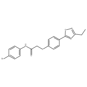 N-(4-bromophenyl)-2-{[5-(3-ethyl-1,2,4-oxadiazol-5-yl)pyridin-2-yl]sulfanyl}acetamide Structure