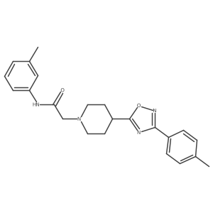 N-(m-tolyl)-2-(4-(3-(p-tolyl)-1,2,4-oxadiazol-5-yl)piperidin-1-yl)acetamide Structure