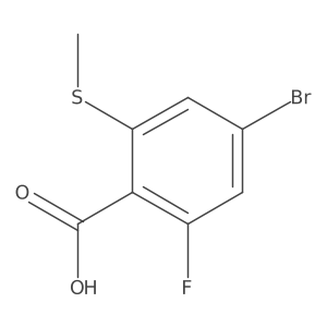 4-Bromo-2-fluoro-6-(methylthio)benzoic acid结构式