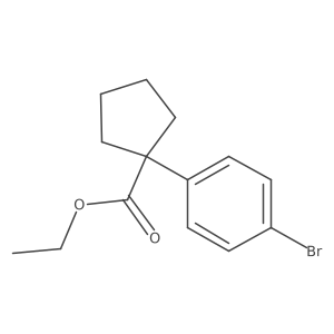 1-(4-Bromo-phenyl)-cyclopentanecarboxylic acid ethyl ester结构式