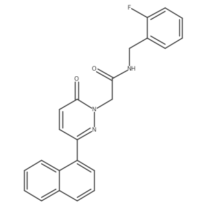 N-(2-fluorobenzyl)-2-[3-(1-naphthyl)-6-oxo-1(6H)-pyridazinyl]acetamide结构式