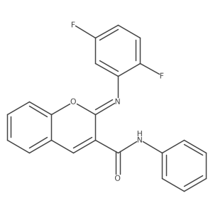 (2Z)-2-[(2,5-difluorophenyl)imino]-N-phenyl-2H-chromene-3-carboxamide Structure