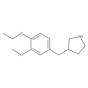 3-[(4-Ethoxy-3-methoxyphenyl)methyl]pyrrolidine Structure