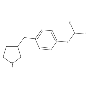 3-{[4-(Difluoromethoxy)phenyl]methyl}pyrrolidine结构式