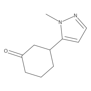 3-(1-methyl-1H-pyrazol-5-yl)cyclohexan-1-one结构式