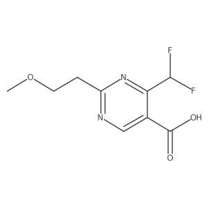 4-(Difluoromethyl)-2-(2-methoxyethyl)pyrimidine-5-carboxylic acid Structure