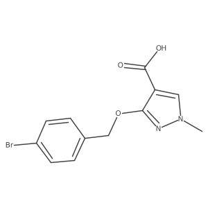 3-((4-bromobenzyl)oxy)-1-methyl-1H-pyrazole-4-carboxylic acid Structure