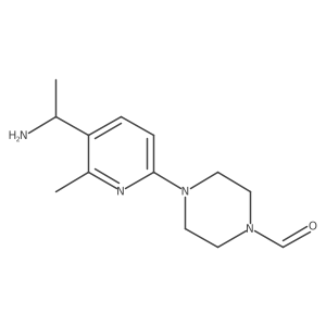 4-(5-(1-Aminoethyl)-6-methylpyridin-2-yl)piperazine-1-carbaldehyde Structure