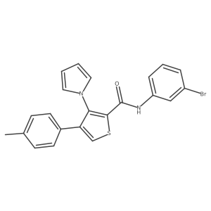 N-(3-bromophenyl)-4-(4-methylphenyl)-3-(1H-pyrrol-1-yl)thiophene-2-carboxamide Structure