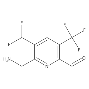 2-(Aminomethyl)-3-(difluoromethyl)-5-(trifluoromethyl)pyridine-6-carboxaldehyde Structure