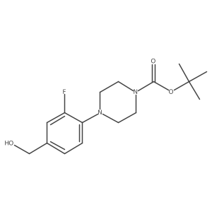 Tert-butyl 4-[2-fluoro-4-(hydroxymethyl)phenyl]piperazine-1-carboxylate Structure