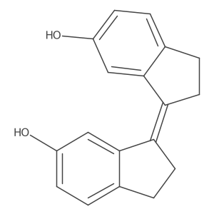 (Z)-2,2',3,3'-tetrahydro-[1,1'-biindenylidene]-6,6'-diol结构式