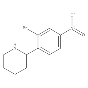 2-(2-Bromo-4-nitrophenyl)piperidine结构式