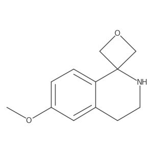 6-Methoxy-3,4-dihydro-2H-spiro[isoquinoline-1,3'-oxetane]结构式