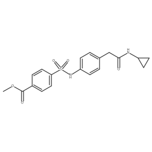 methyl 4-(N-(4-(2-(cyclopropylamino)-2-oxoethyl)phenyl)sulfamoyl)benzoate Structure
