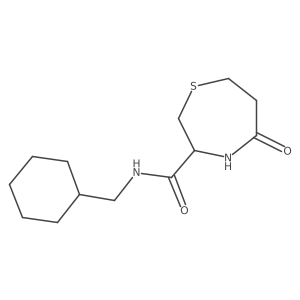 N-(cyclohexylmethyl)-5-oxo-1,4-thiazepane-3-carboxamide结构式