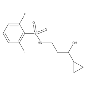 N-(3-cyclopropyl-3-hydroxypropyl)-2,6-difluorobenzenesulfonamide结构式