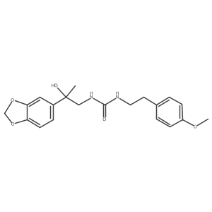 1-(2-(Benzo[d][1,3]dioxol-5-yl)-2-hydroxypropyl)-3-(4-methoxyphenethyl)urea结构式