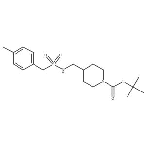 tert-Butyl 4-((p-tolylmethylsulfonamido)methyl)piperidine-1-carboxylate结构式