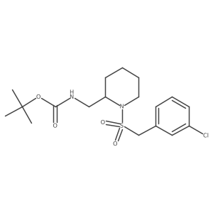 Tert-butyl ((1-((3-chlorobenzyl)sulfonyl)piperidin-2-yl)methyl)carbamate结构式