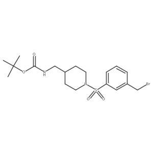 Tert-butyl ((1-((3-(bromomethyl)phenyl)sulfonyl)piperidin-4-yl)methyl)carbamate Structure