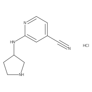 (R)-2-(pyrrolidin-3-ylamino)isonicotinonitrile hydrochloride Structure