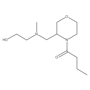 1-(3-(((2-Hydroxyethyl)(methyl)amino)methyl)morpholino)butan-1-one结构式
