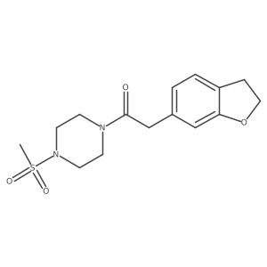 2-(2,3-Dihydro-1-benzofuran-6-yl)-1-[4-(methylsulfonyl)piperazin-1-yl]ethanone结构式