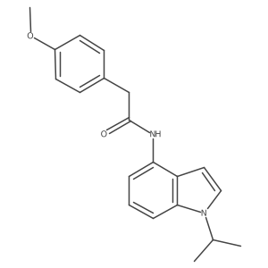 N-(1-isopropyl-1H-indol-4-yl)-2-(4-methoxyphenyl)acetamide结构式