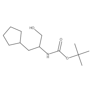 tert-butyl N-(1-cyclopentyl-3-hydroxypropan-2-yl)carbamate Structure