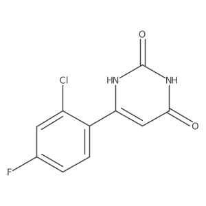 6-(2-chloro-4-fluorophenyl)pyrimidine-2,4(1H,3H)-dione结构式