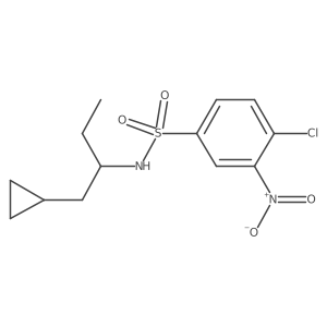Benzenesulfonamide, 4-chloro-N-[1-(cyclopropylmethyl)propyl]-3-nitro-结构式