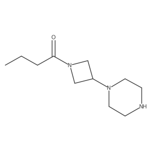 1-(3-(Piperazin-1-yl)azetidin-1-yl)butan-1-one结构式