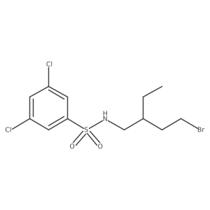 Benzenesulfonamide, N-(4-bromo-2-ethylbutyl)-3,5-dichloro-结构式